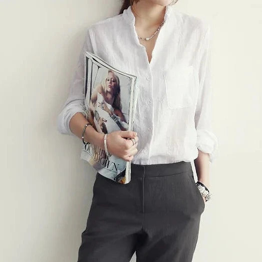 Chic Classic Linen Button-Up Shirt