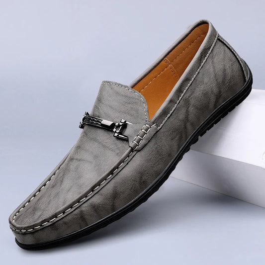 Genuine Leather Penny Loafers