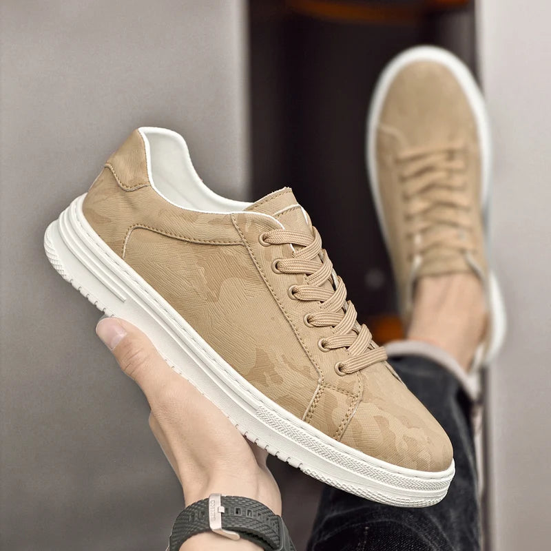 Breathable Handmade Genuine Leather Sneakers