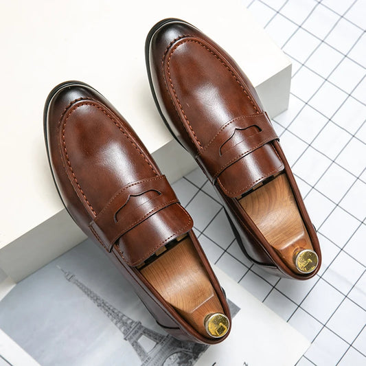 Simion Genuine Leather Loafers