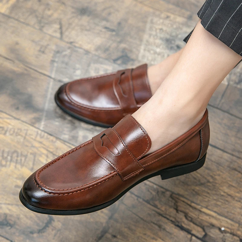 Simion Genuine Leather Loafers