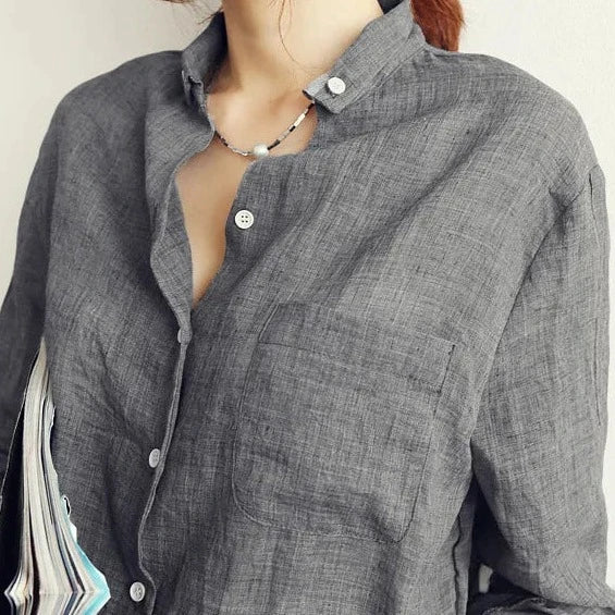 Chic Classic Linen Button-Up Shirt