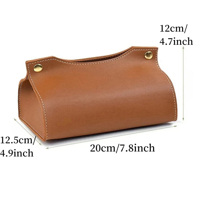 True Modern Leather Tissue Box Holder