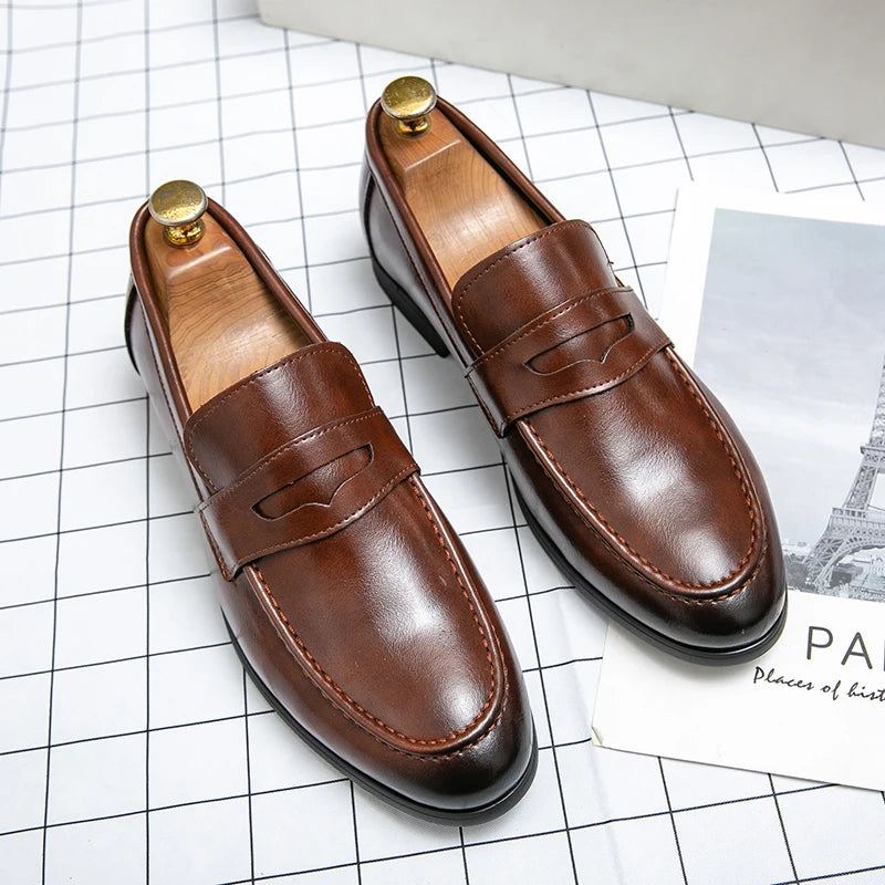 Simion Genuine Leather Loafers