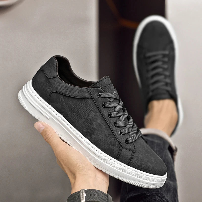 Breathable Handmade Genuine Leather Sneakers