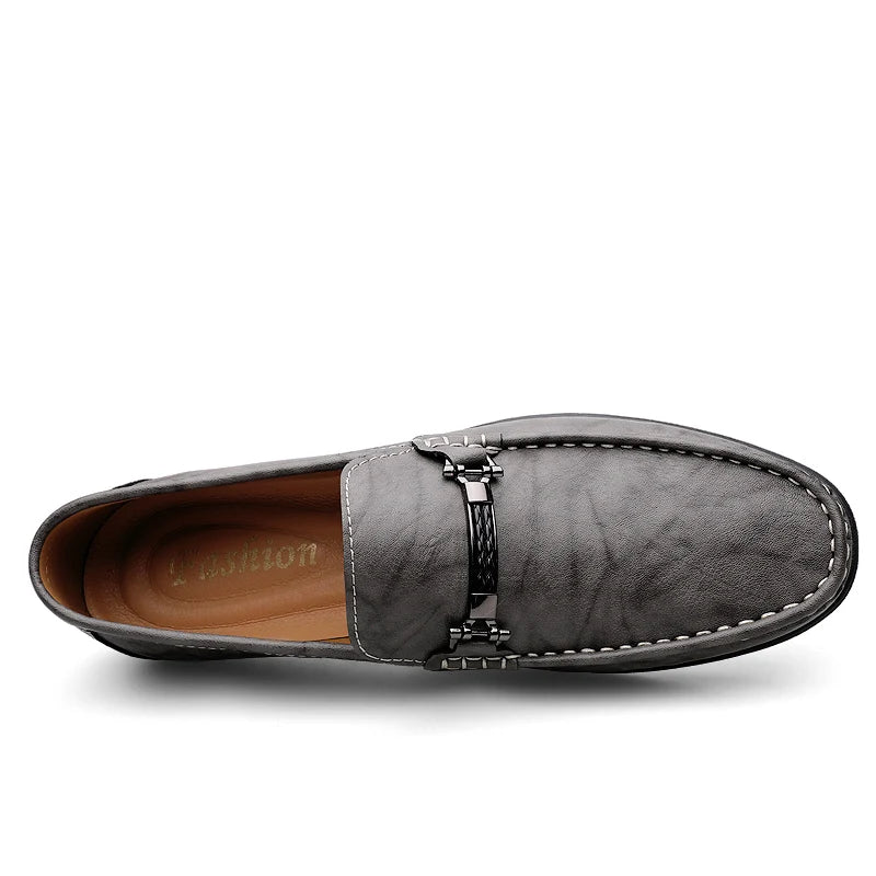 Genuine Leather Penny Loafers