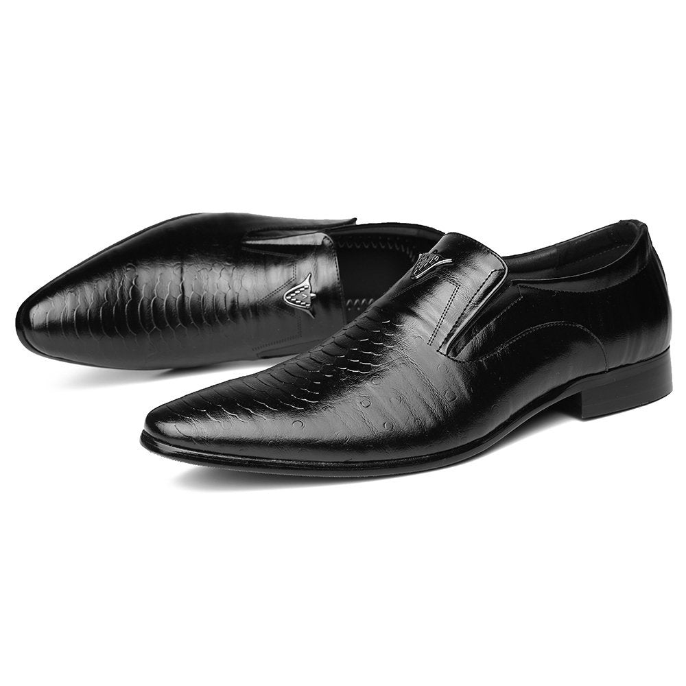 Men's Leather Print Dress Shoes