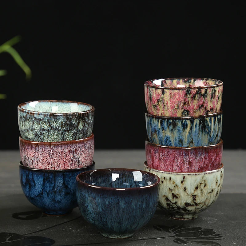 Ceramic Japanese Style Teacups (Pack of 5)